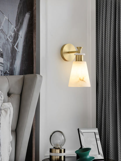 Tapered Alabaster Wall Sconce