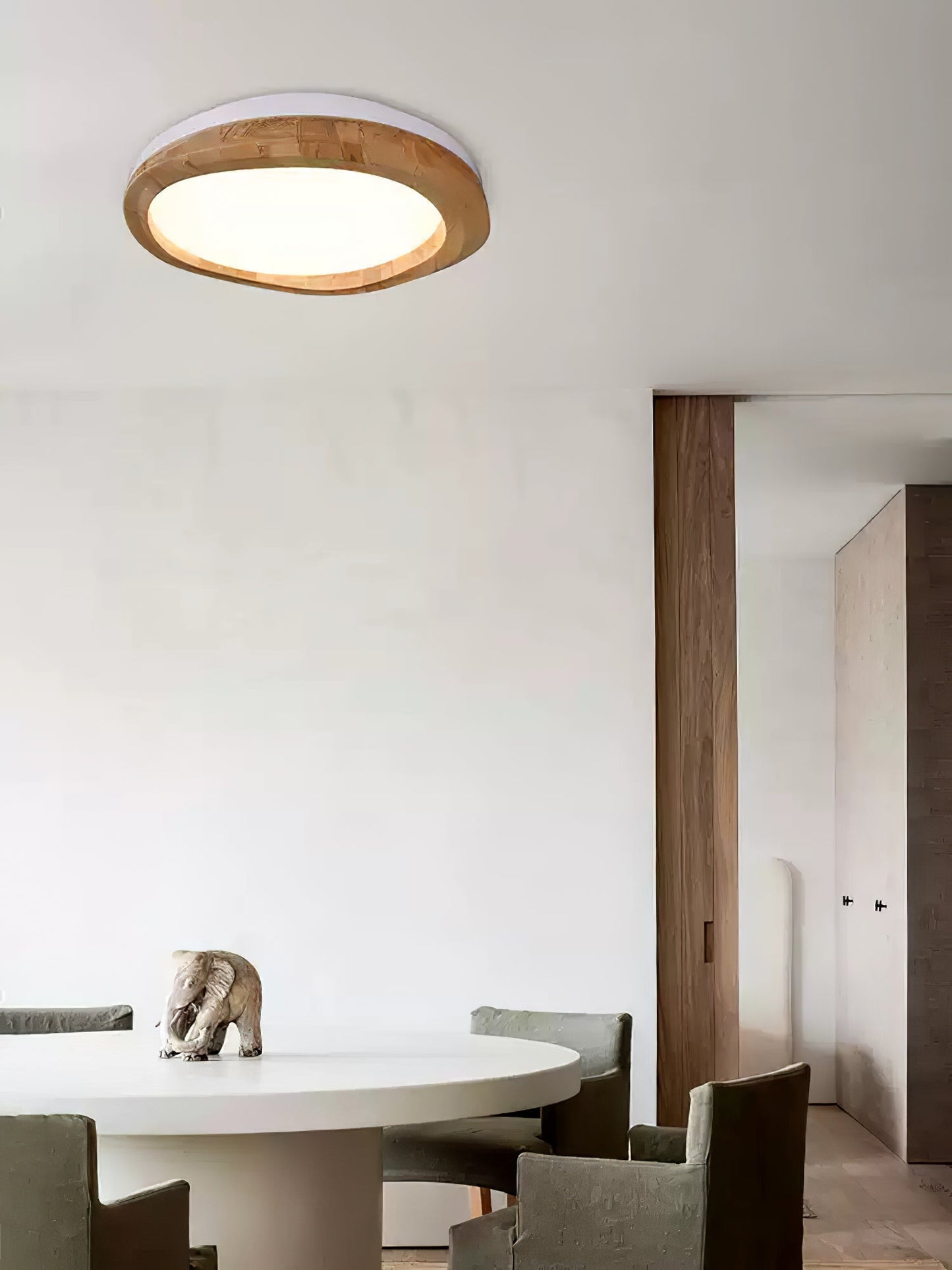 Timber Round Wood Ceiling Lamp