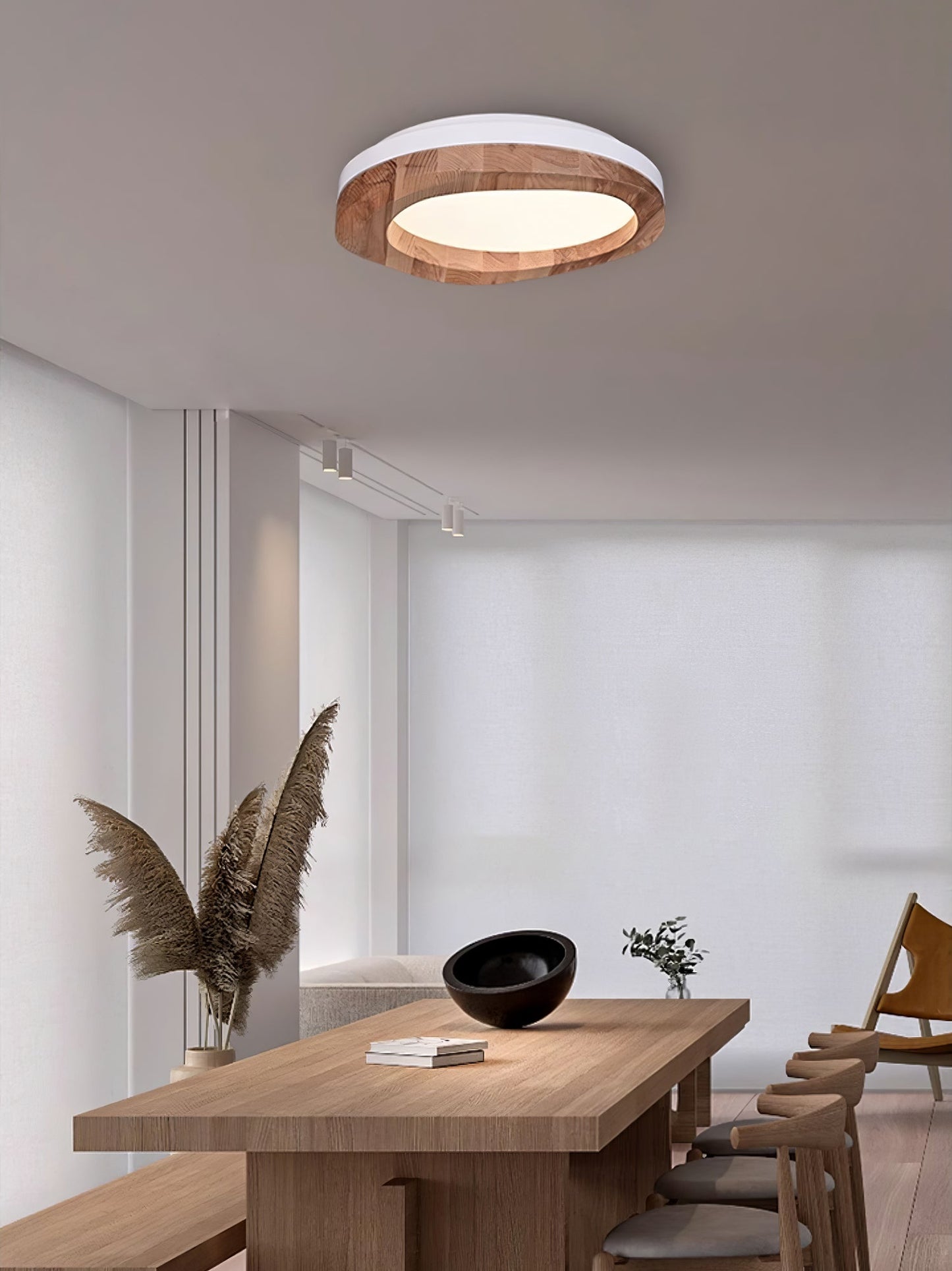 Timber Round Wood Ceiling Lamp