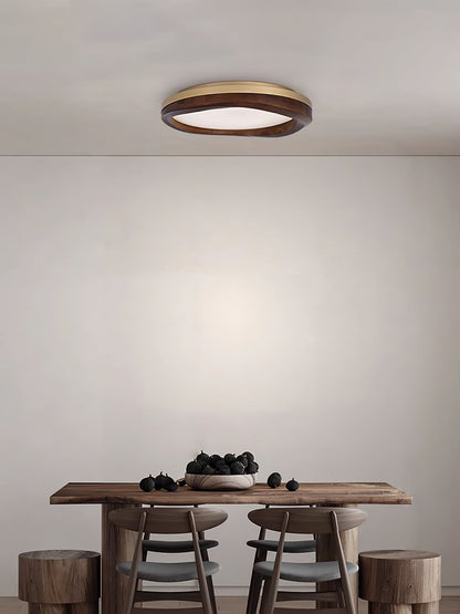 Timber Round Wood Ceiling Lamp