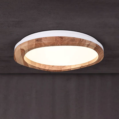 Timber Round Wood Ceiling Lamp