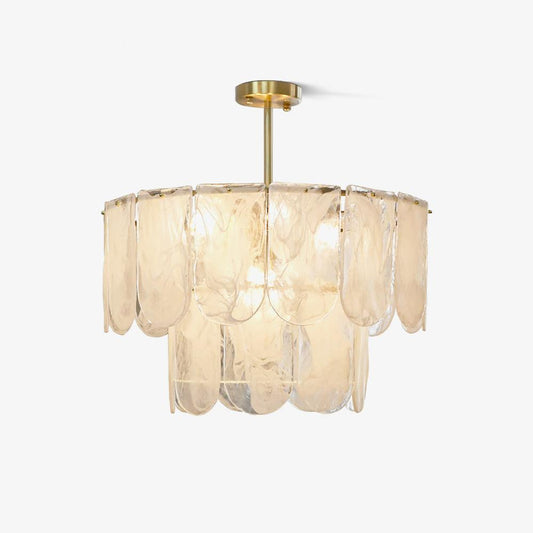 Traditional Classic Metal Glass Chandelier