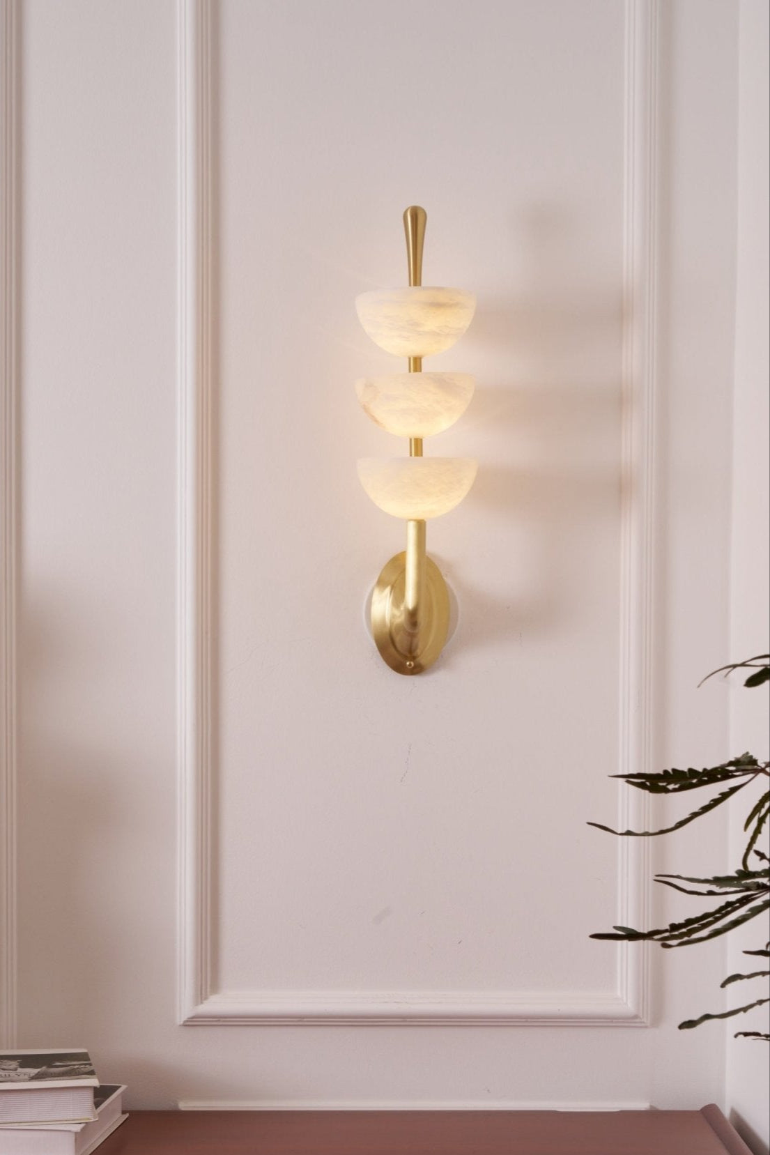 Triple Alabaster Wall Sconce