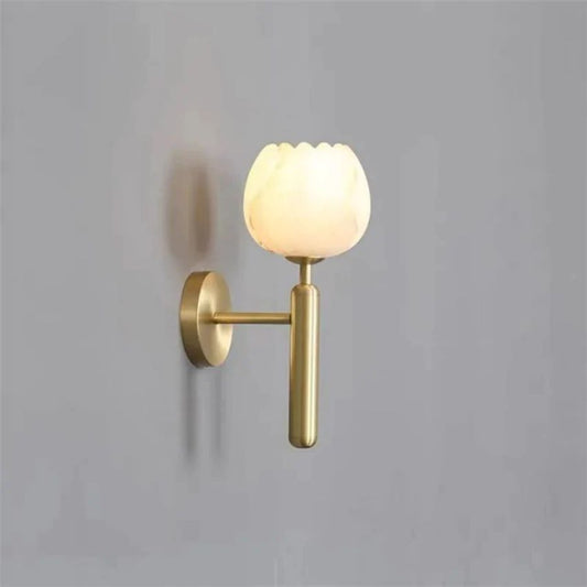 Snowflake Alabaster Wall Sconce