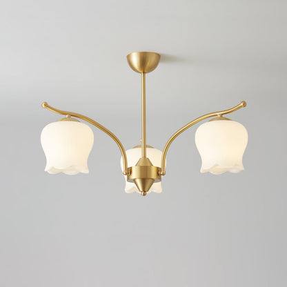 Tulip Brass Chandelier