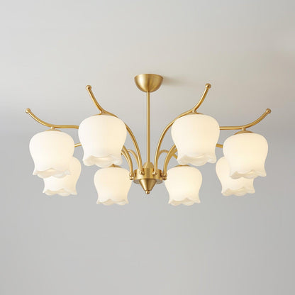 Tulip Brass Chandelier