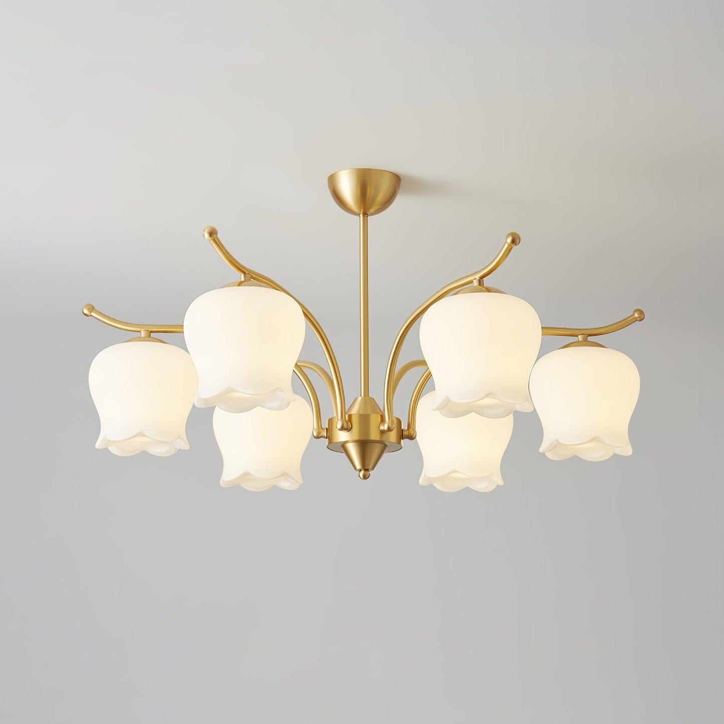 Tulip Brass Chandelier