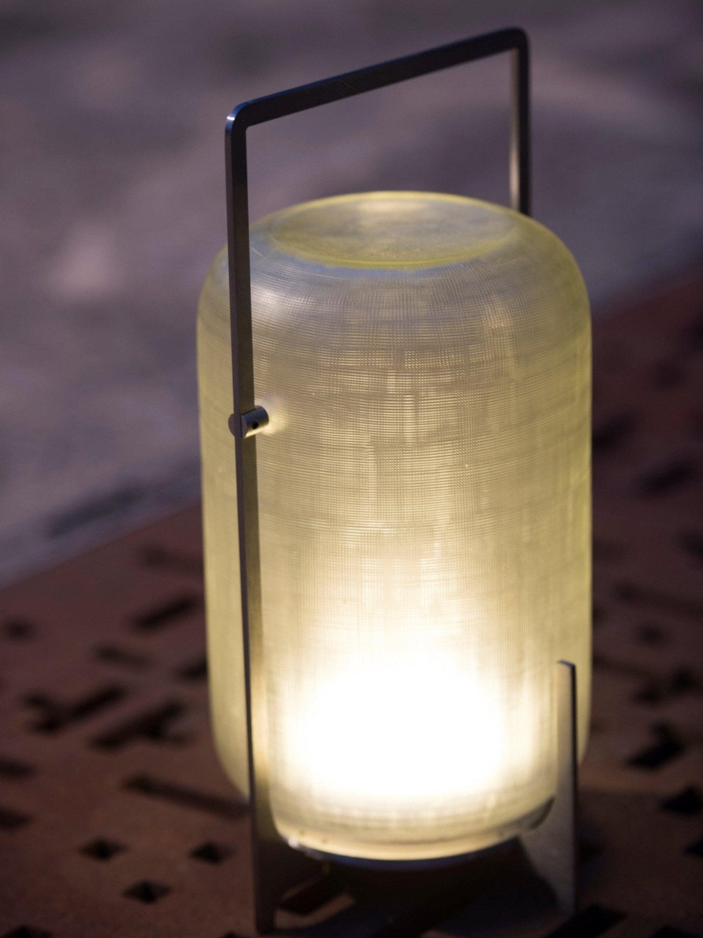 Steel Twilight Lantern Table Light