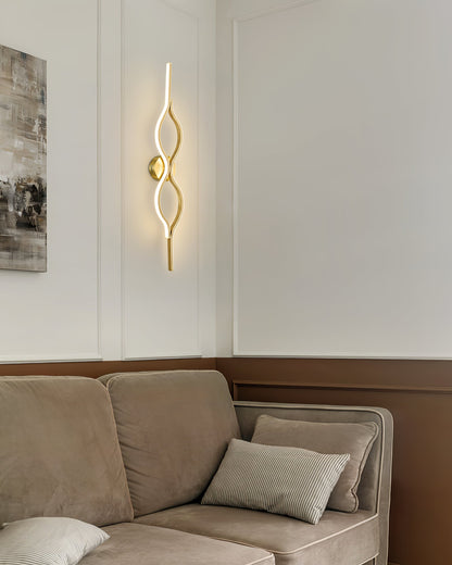 Twist Brass Wall Light