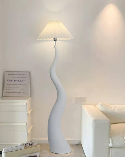 Twisted Pleated Floor Lamp
