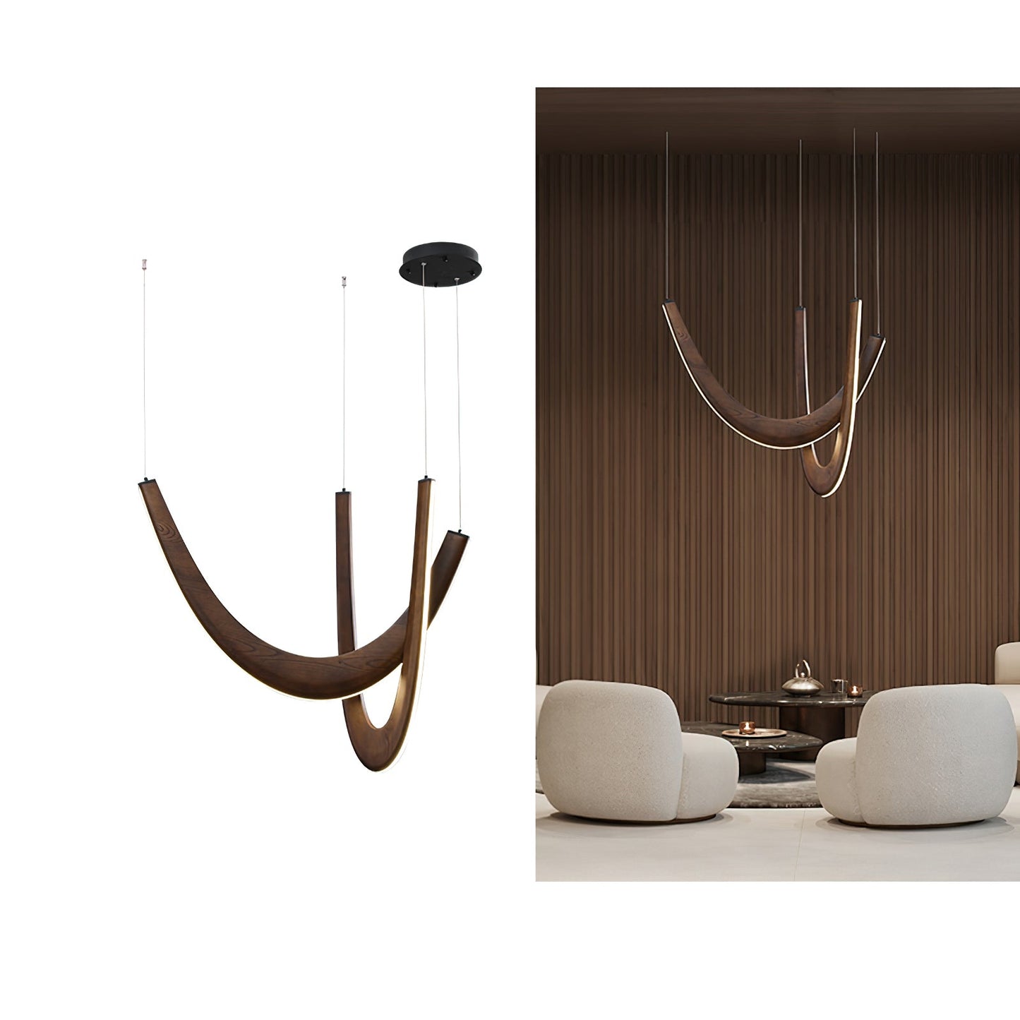 U Wooden Pendant Lamp