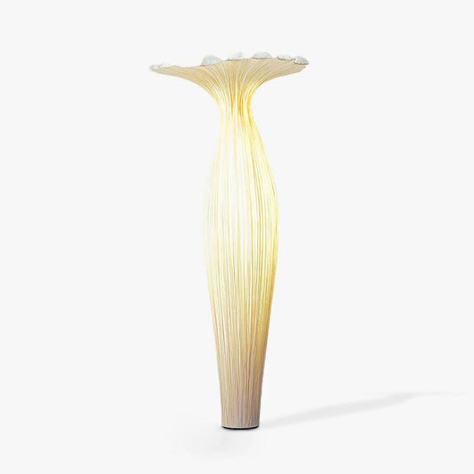 Stehlampe aus Stoff in Vase-Optik