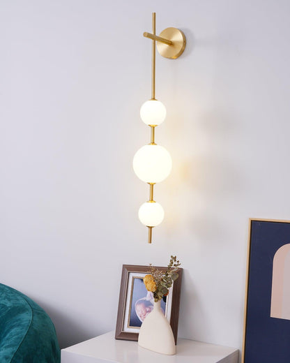 Vertical Globe Plug-in Wall Lamp