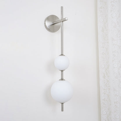 Vertical Globe Plug-in Wall Lamp