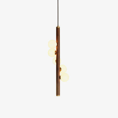 Vertical Orb Timber Pendant Lamp