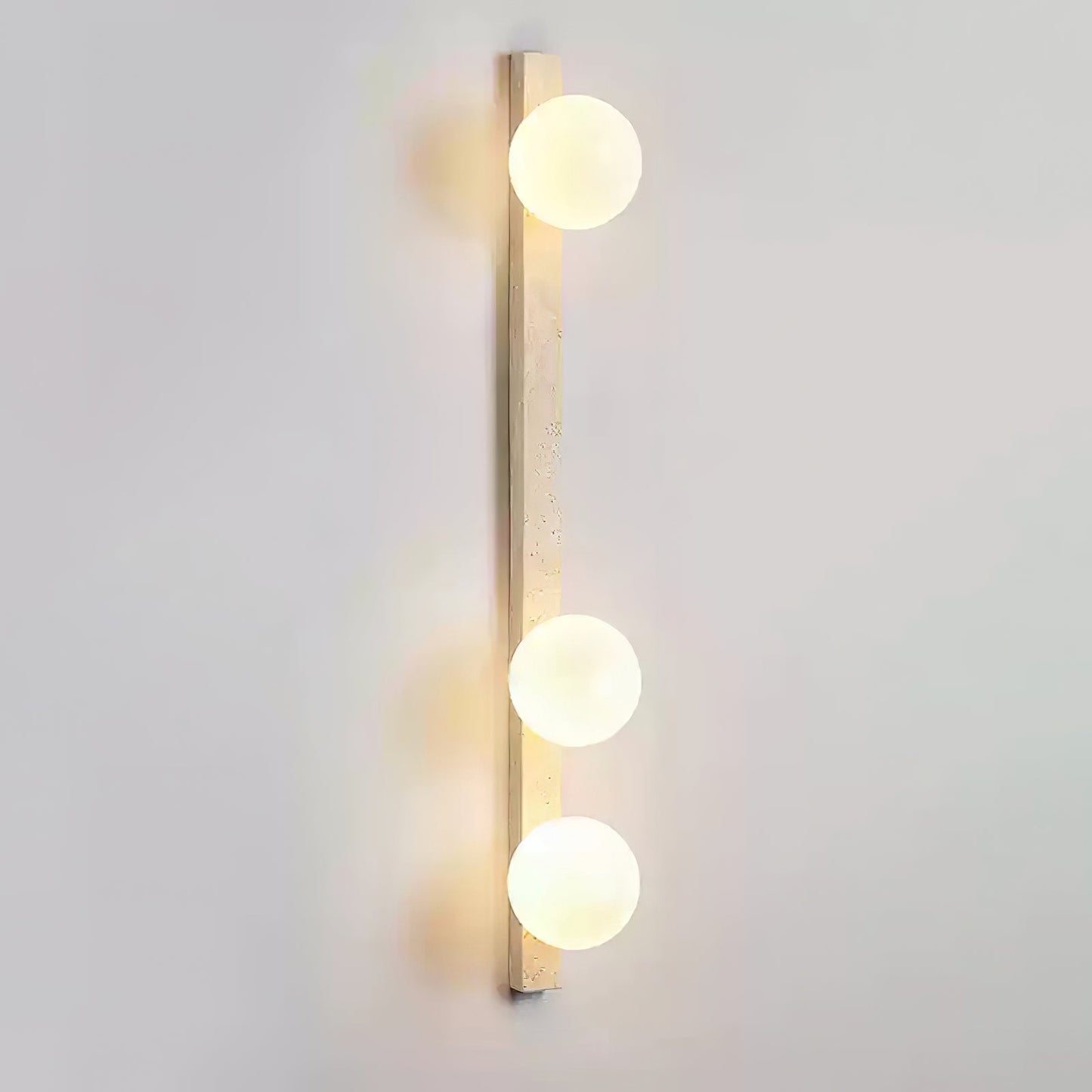 Vertical Travertine Wall Sconce