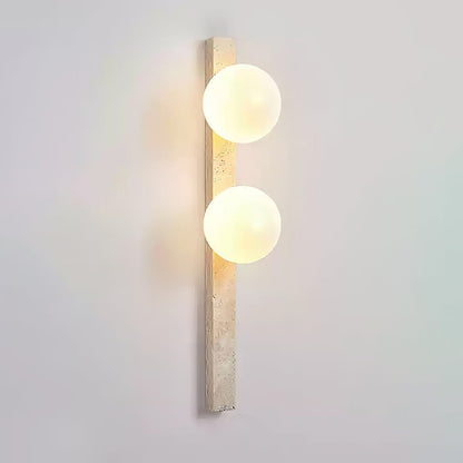 Vertical Travertine Wall Sconce