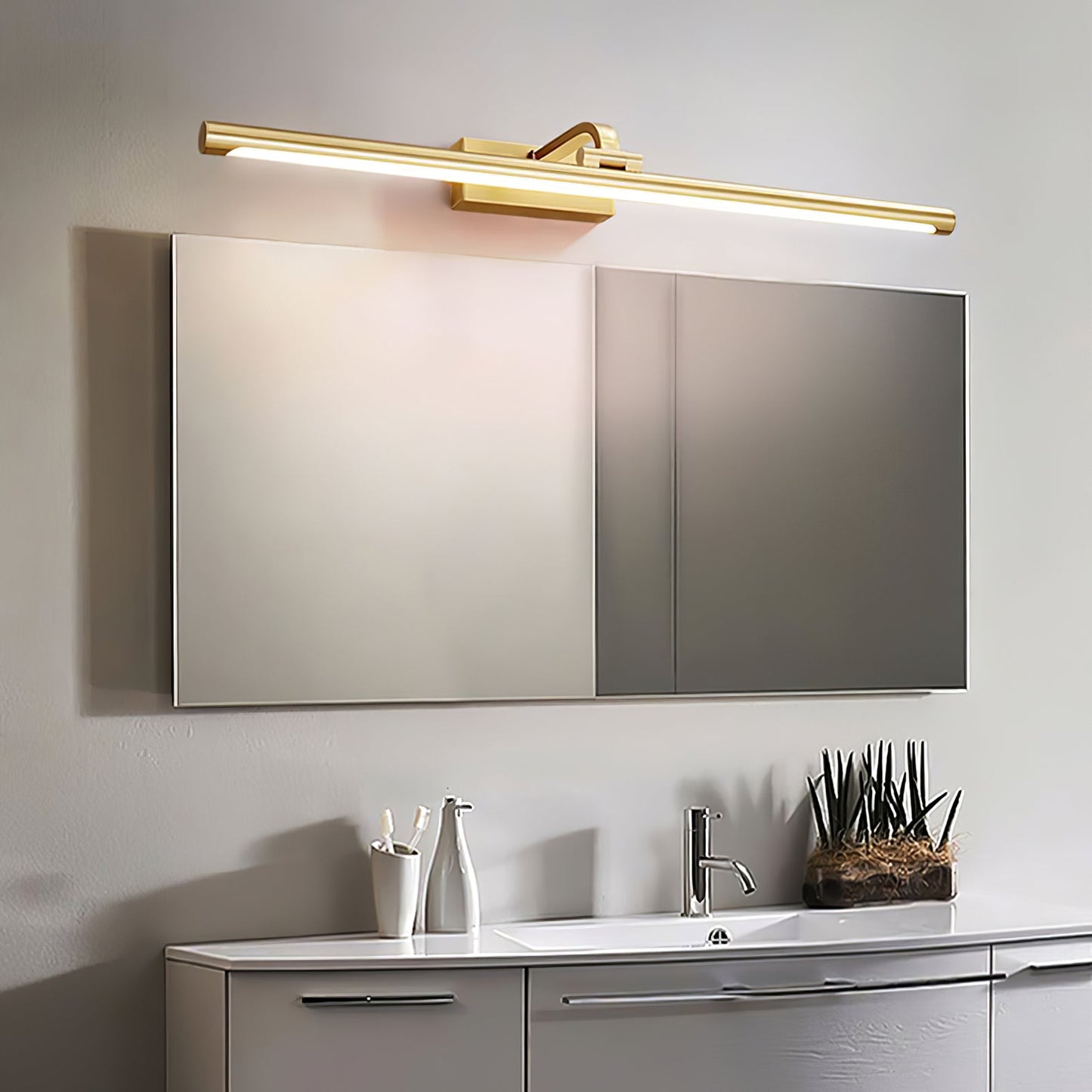 Walnut Color Linear LED Wall Light