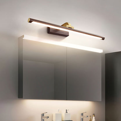 Walnut Color Linear LED Wall Light