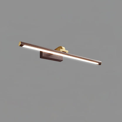 Walnut Color Linear LED Wall Light