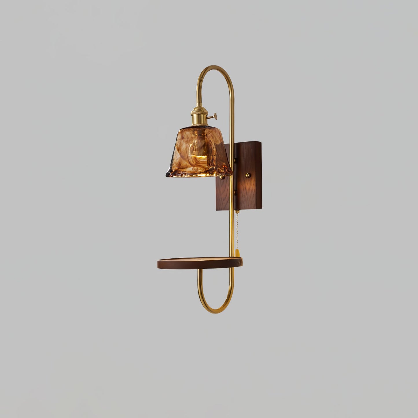 Walnut Shelf Sconce