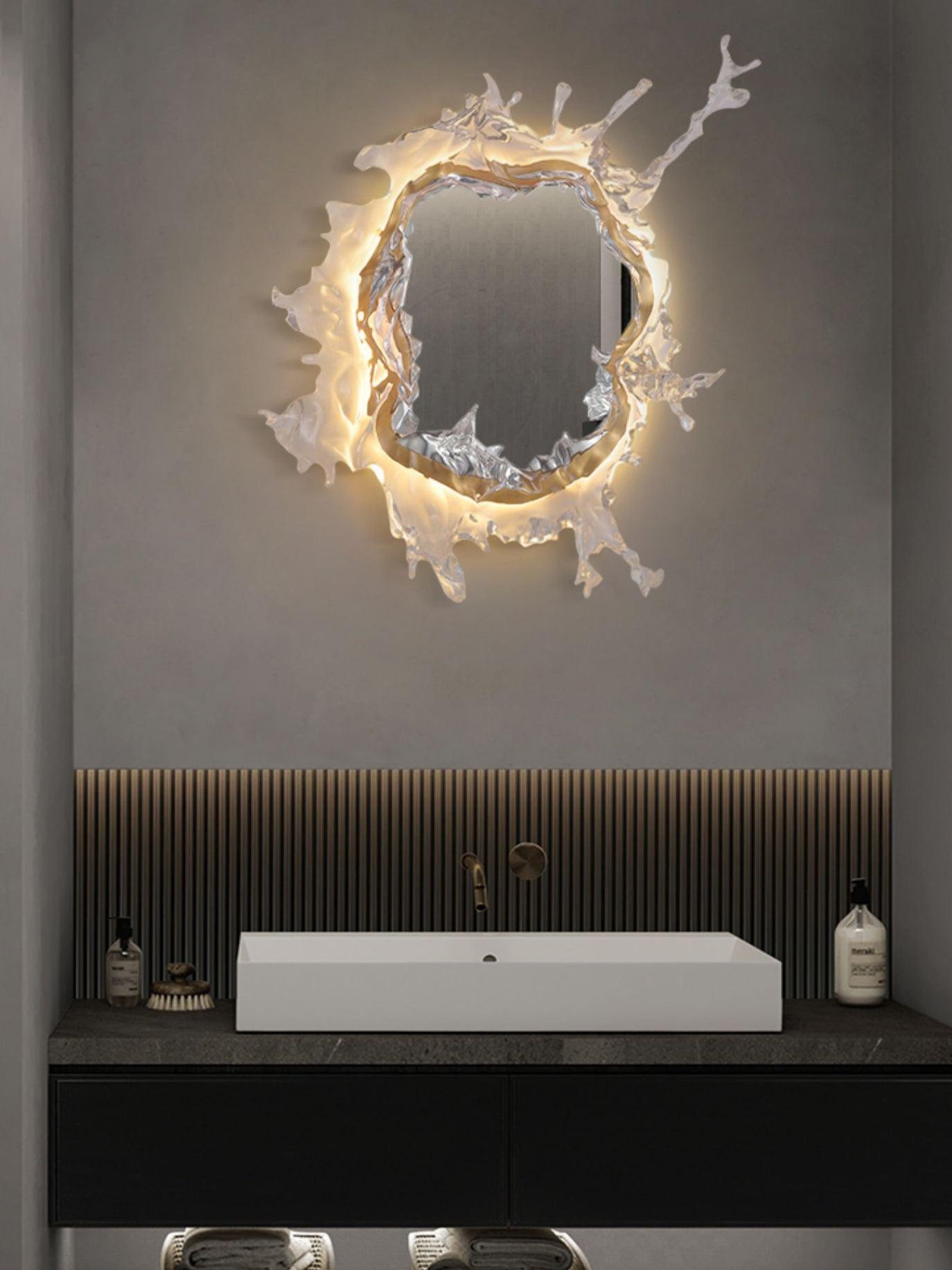 مصباح حائط بمرآة قطرة الماء 