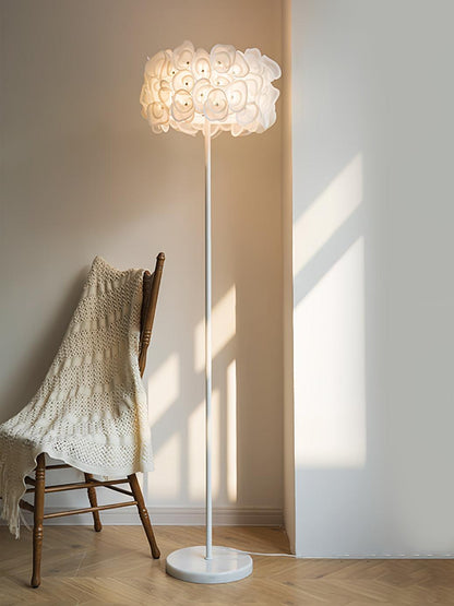 White Hydrangea Floor Lamp