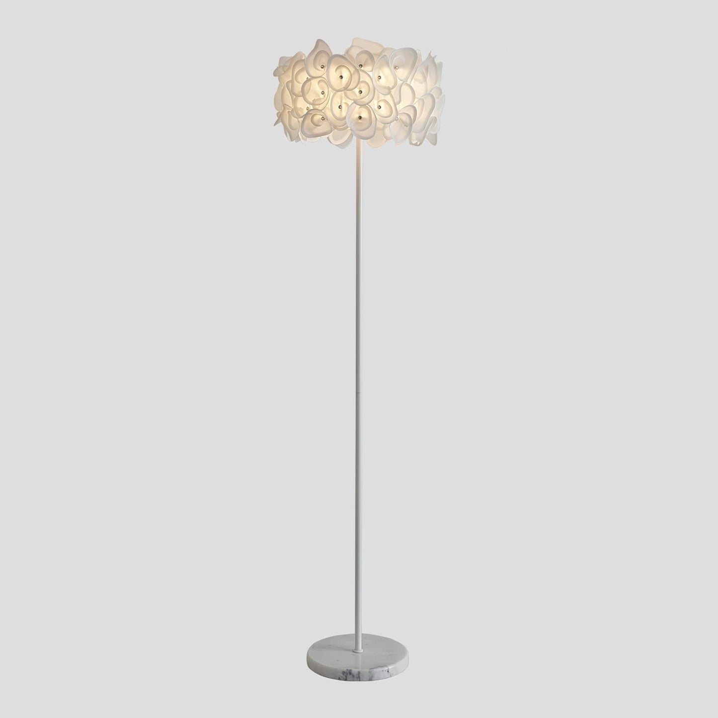 White Hydrangea Floor Lamp