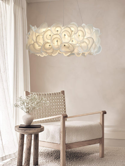 White Hydrangea Pendant Lamp