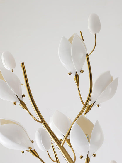 Weiße Stehlampe „Magnolia“ aus Porzellan