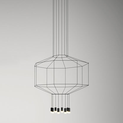 مصباح قلادة الخطوط الهندسية