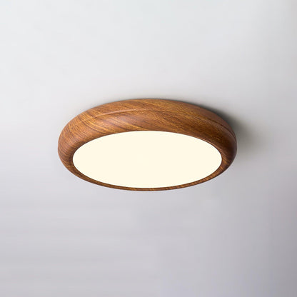 Wood Grain Round Ceiling Lamp