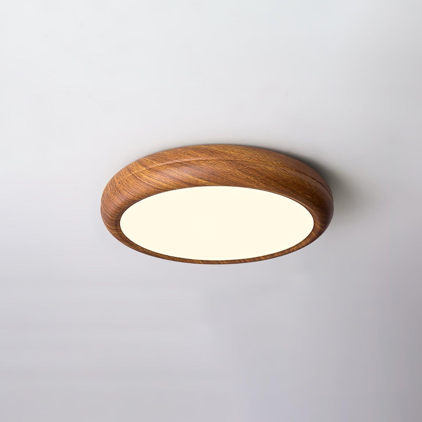 Wood Grain Round Ceiling Lamp