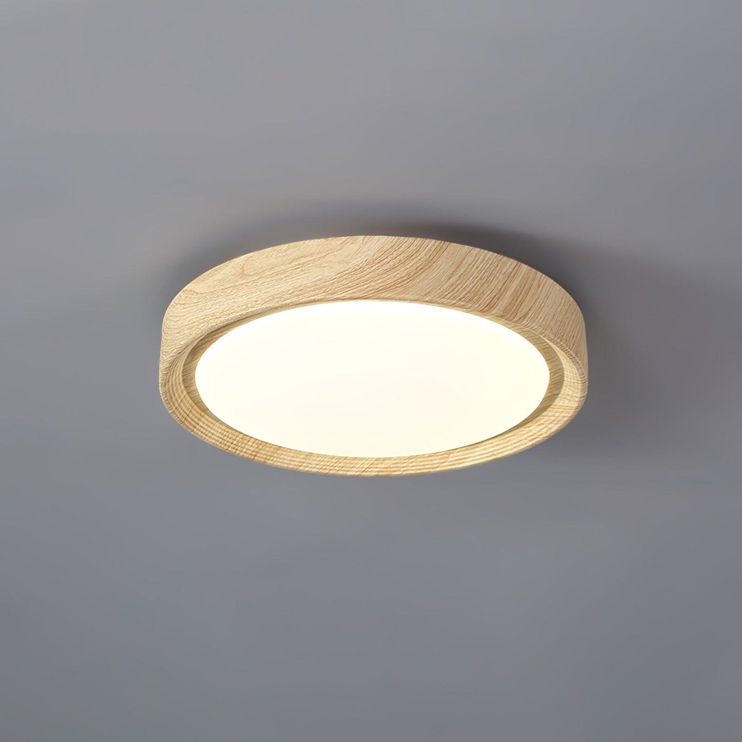 Wood Grain Round Ceiling Lamp