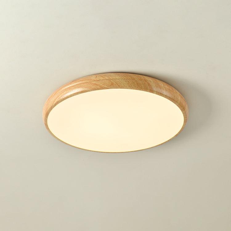 Wood Grain Round Ceiling Lamp