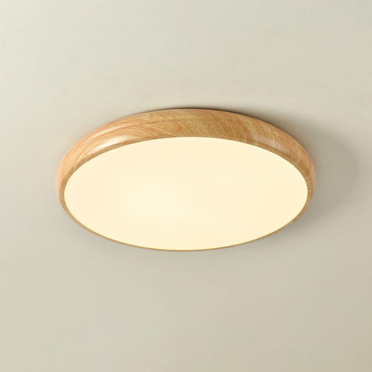 Wood Grain Round Ceiling Lamp
