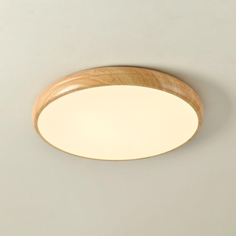 Wood Grain Round Ceiling Lamp