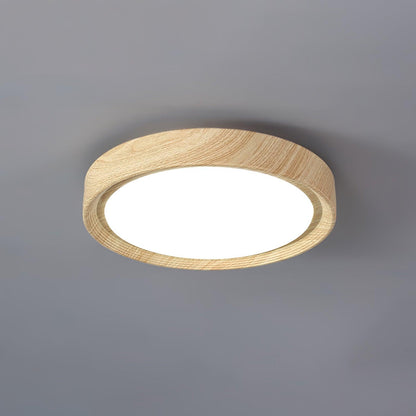 Wood Grain Round Ceiling Lamp