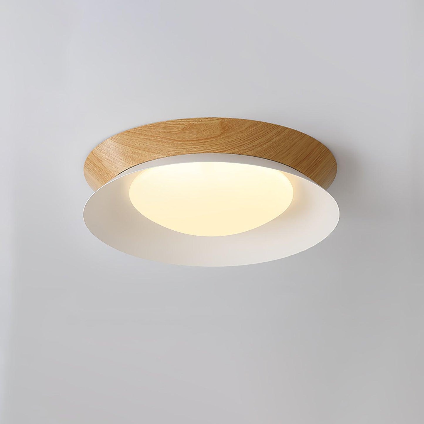 Wood Grain Round Ceiling Light