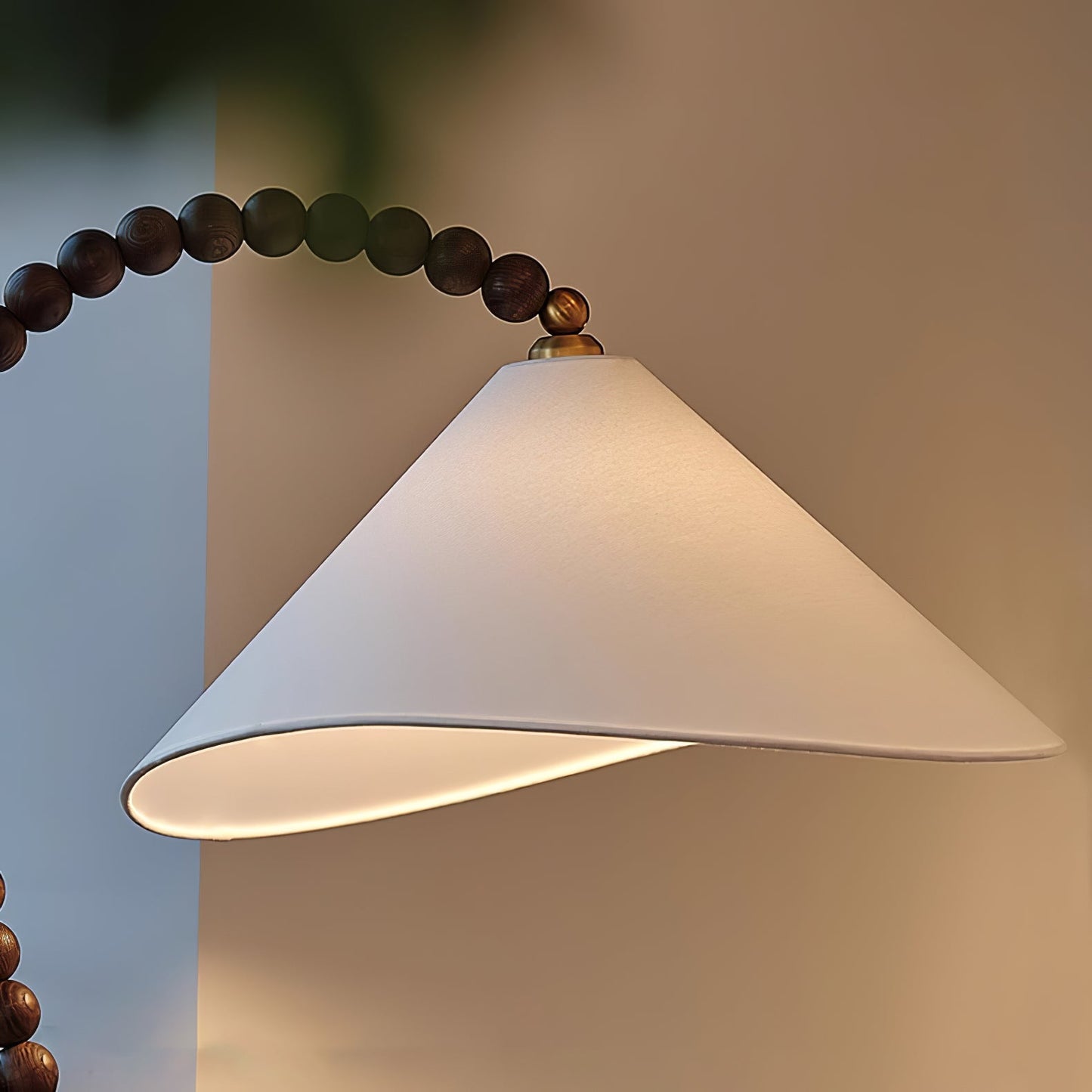 Wooden Bead Floor Lamp