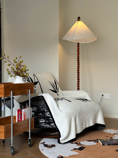 Wooden Bead Floor Lamp