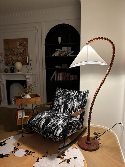 Wooden Bead Floor Lamp