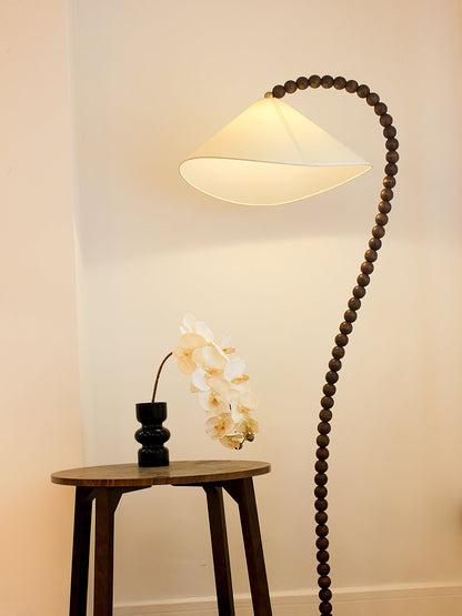 Wooden Bead Floor Lamp