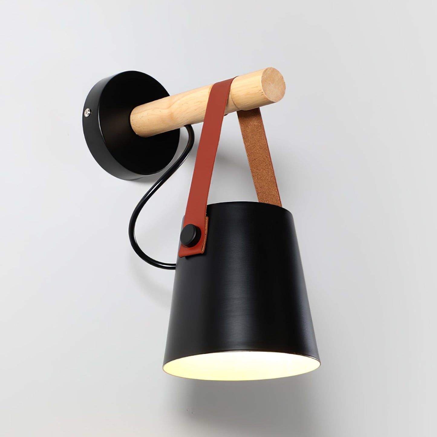 Wooden Conical Wall Light