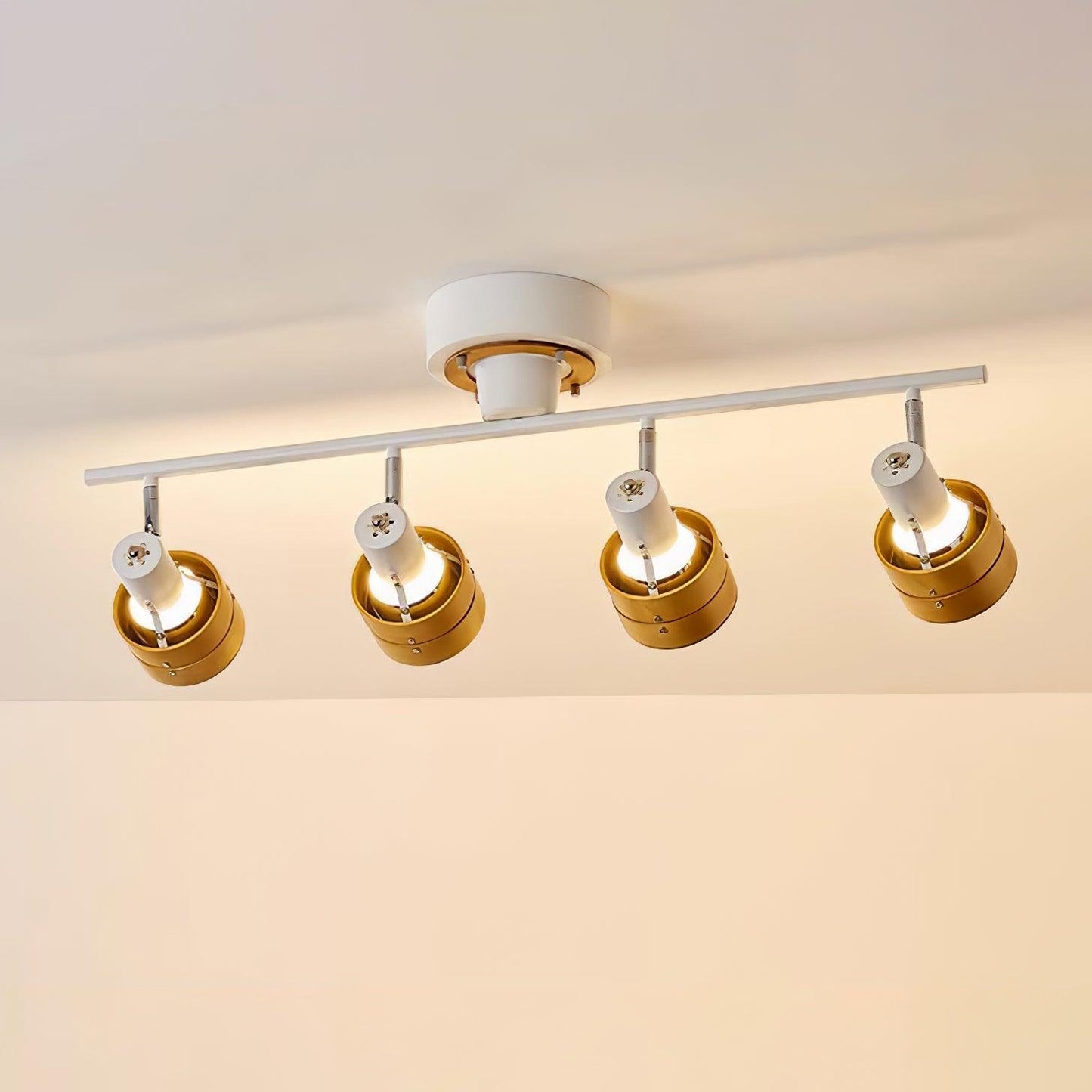 Verstellbare Spot-Deckenlampe aus Holz