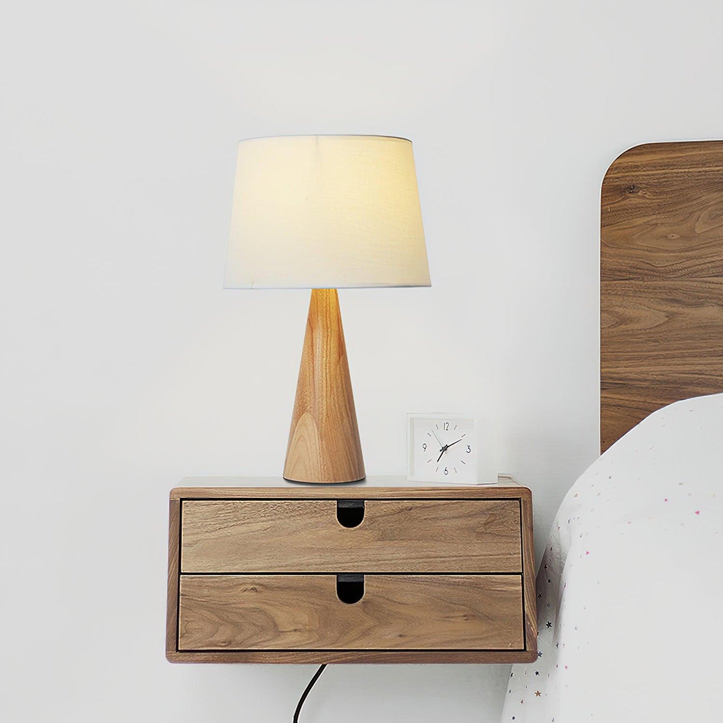 Wooden Vase Table Lamp