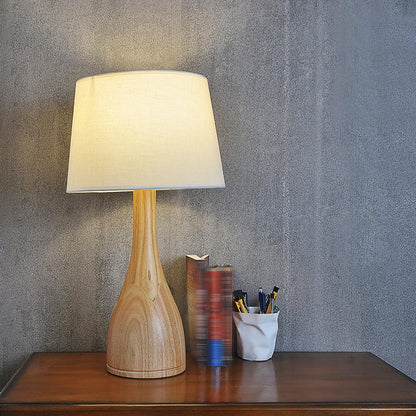 Wooden Vase Table Lamp