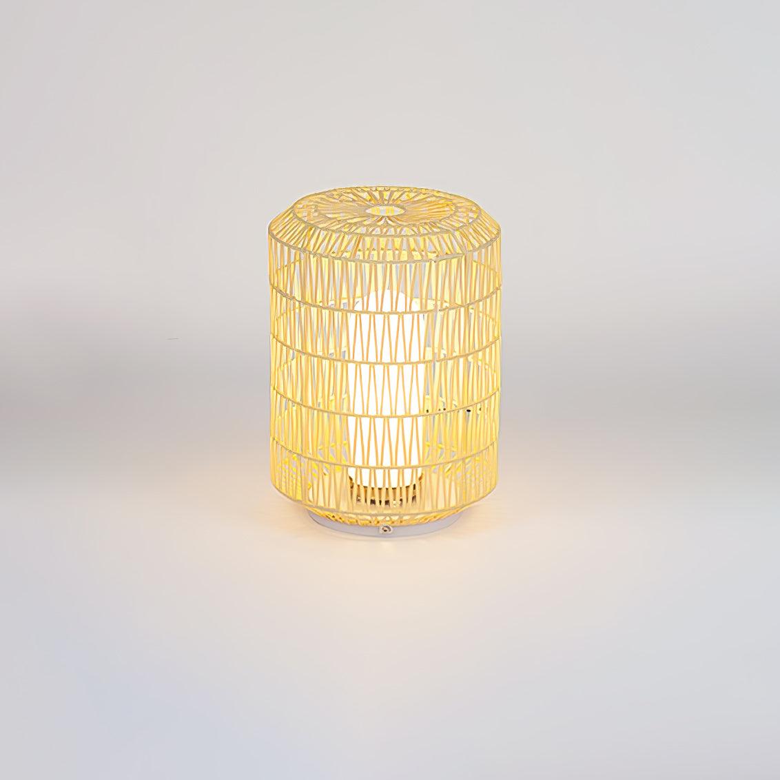 Geflochtene Rattan-Außenlampe 