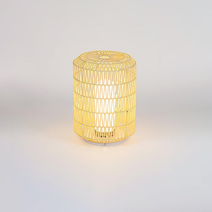 Geflochtene Rattan-Außenlampe 