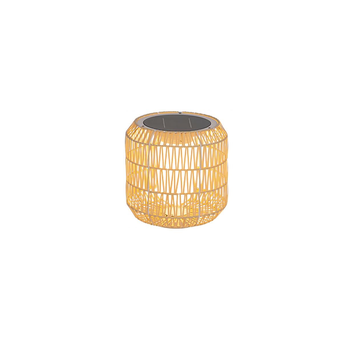 Geflochtene Rattan-Außenlampe 